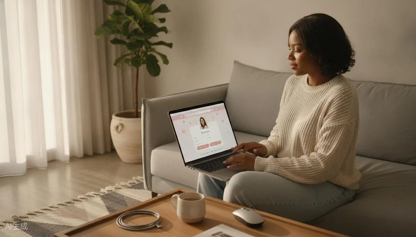 Creating a dating profile on laptop